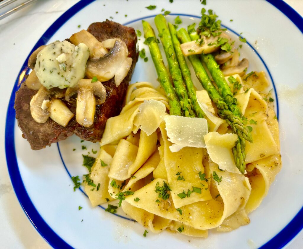 filet mignon cacio e pepe